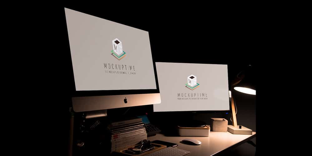 Free Workspace Mockup Design Templates 294 Desktop Mockup 2