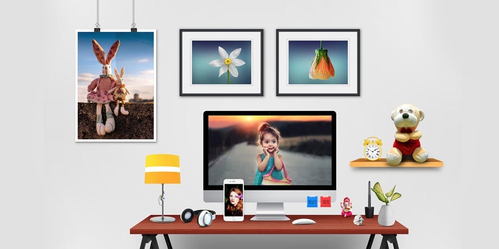 Desktop Scene Mockup