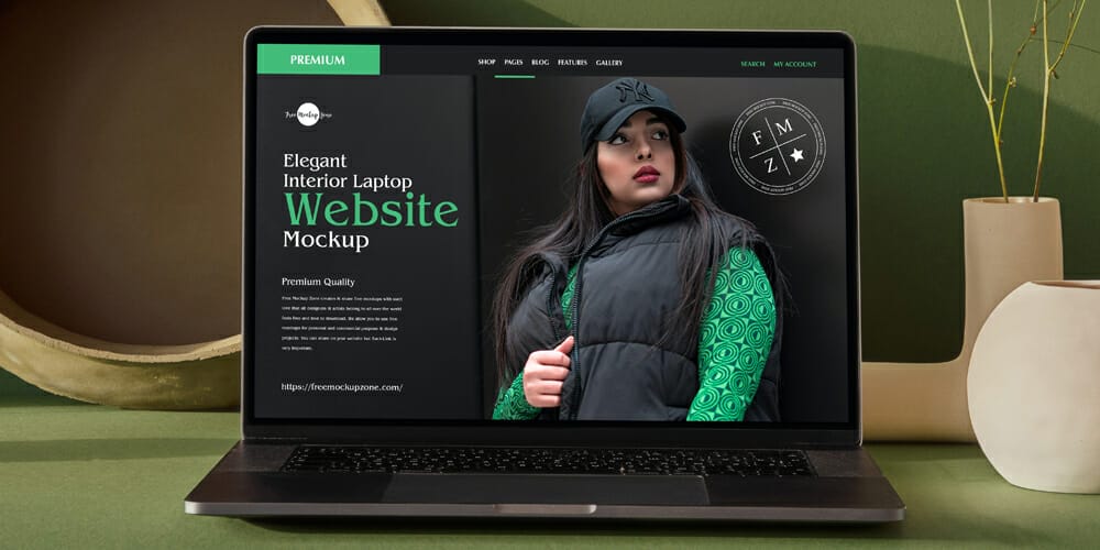 Free Workspace Mockup Design Templates 193 Elegant Interior Laptop Website Mockup