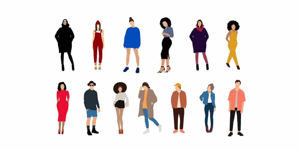 Flat Fashion People Illustrations