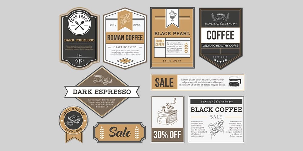 Free Vector Decorative Web Elements 20 Free Badges and Labels Template
