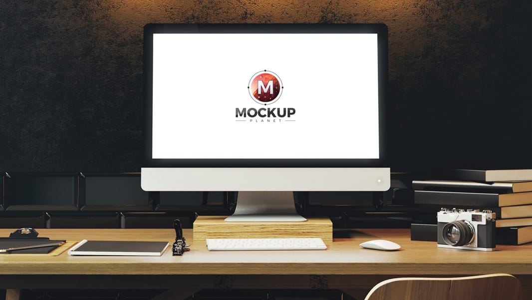 Free Designer Workplace Website Mockup PSD