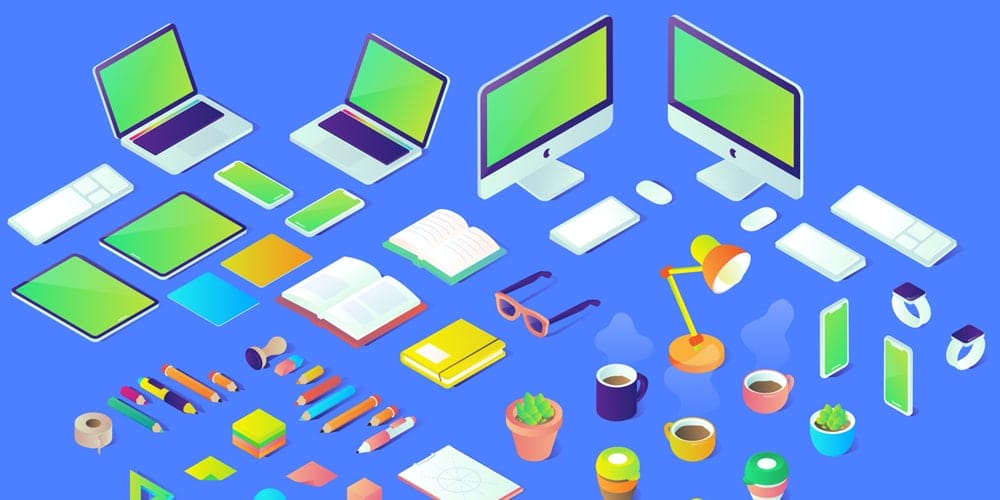 Free Isometric illustrations