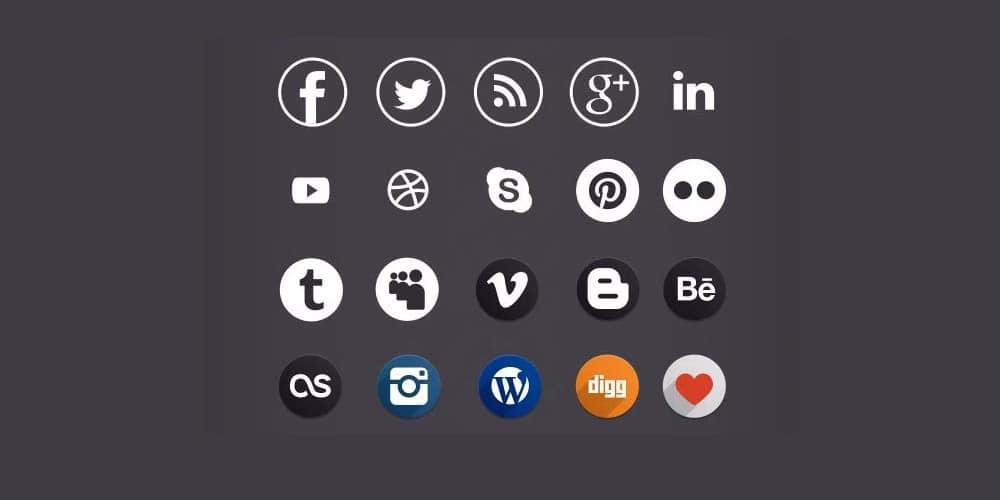 Free Social Media Icons PSD