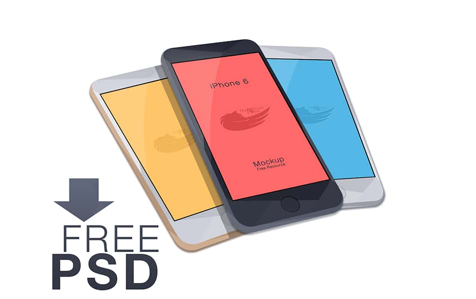 Free Vector iPhone 6 Mockup, 4.7-inch, PSD