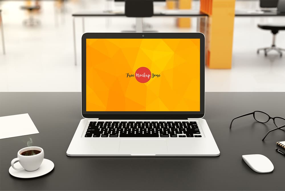 Free Workspace Mockup Design Templates 174 Free Workplace Laptop Mockup PSD