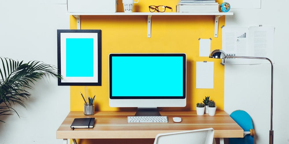 Free Workspace PSD Mockup