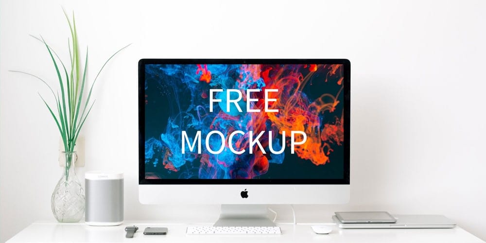 Free iMac Mockup PSD