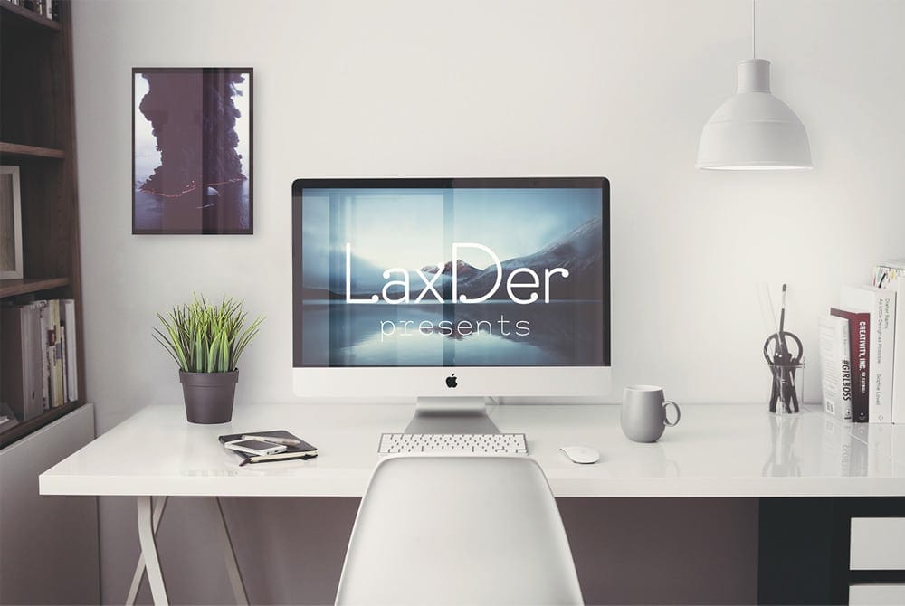 Free Workspace Mockup Design Templates 170 Free-iMac-Mockup-PSD