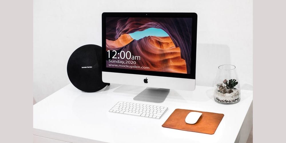 Free iMac Mockup Template PSD