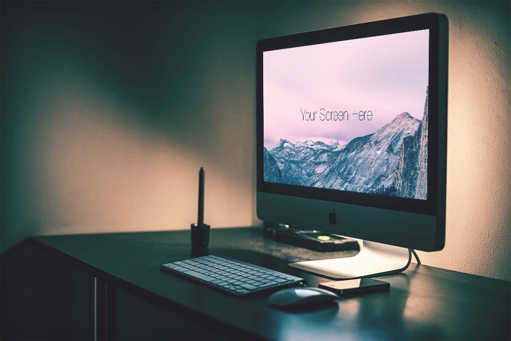 Free Workspace Mockup Design Templates 245 Free iMac Photorealistic Mockups