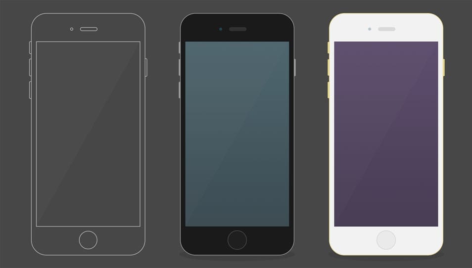 Free iPhone6 flat mockup