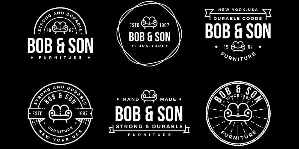 Furniture Badge Logo Templates