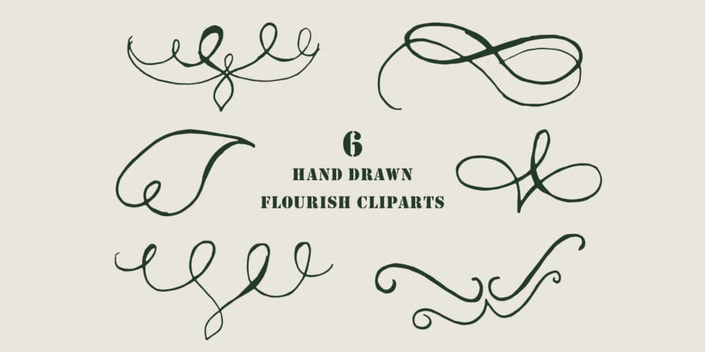 Handmade Flourish Cliparts