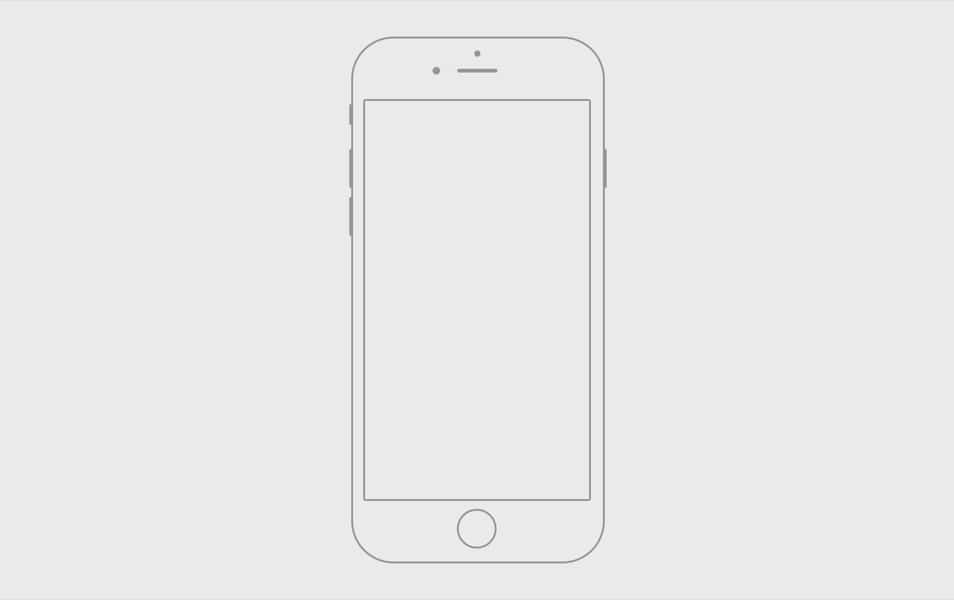 Handmade iPhone 6 wireframe