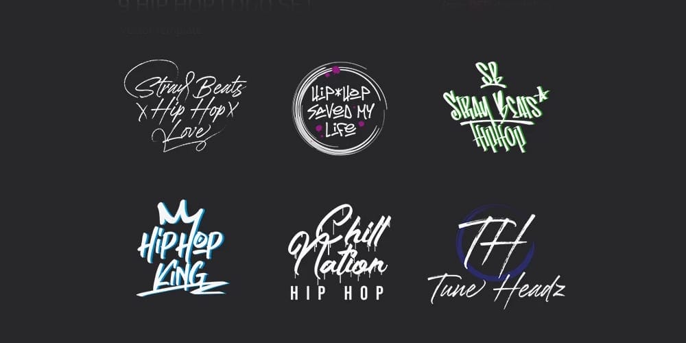 Hip Hop Logo Set