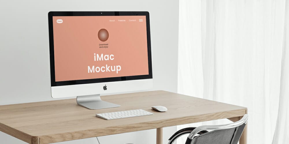 Home Office iMac Mockup