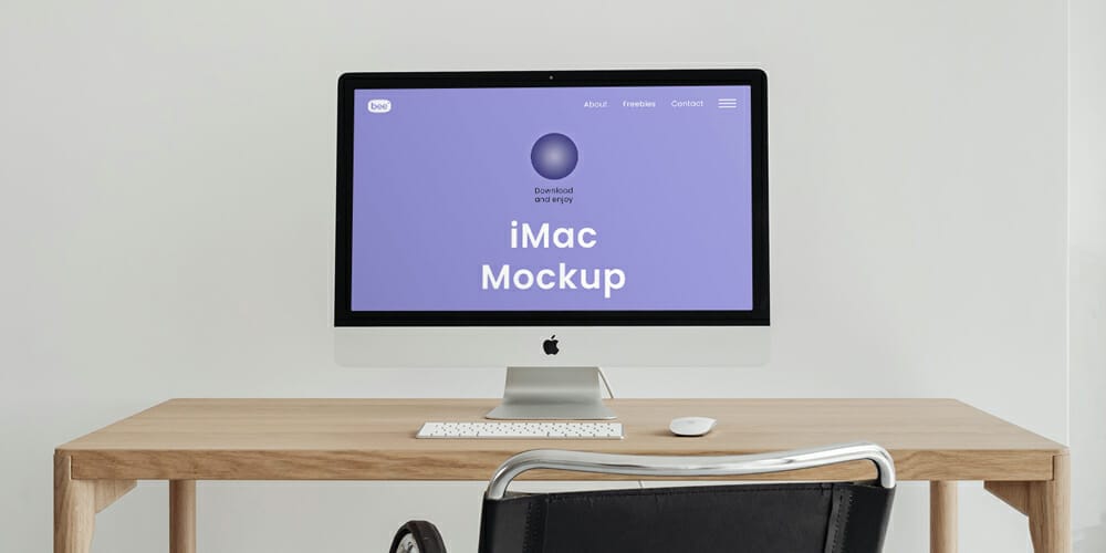 Home Office iMac Mockup