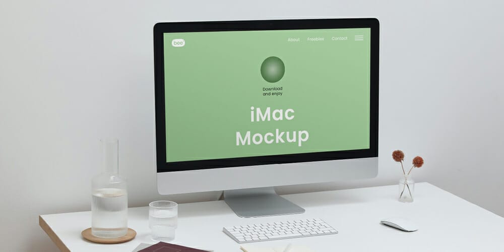 Home Office iMac Screen Mockup