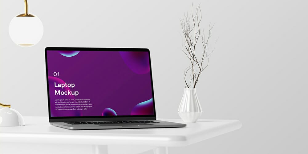 Free Workspace Mockup Design Templates 315 Laptop Mockup