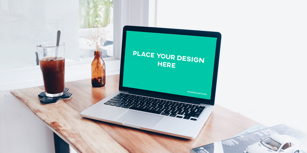 Free Workspace Mockup Design Templates 283 Laptop Mockup PSD