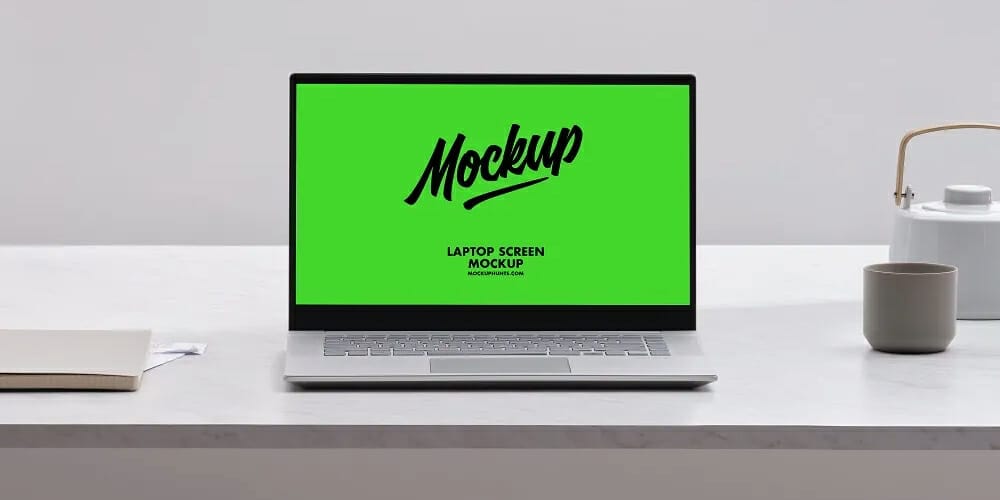 Free Workspace Mockup Design Templates 121 Laptop Screen Website Mockup