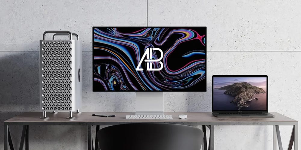 Mac Pro and MacBook Pro Mockup