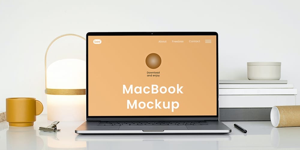 MacBook Front View Mockup