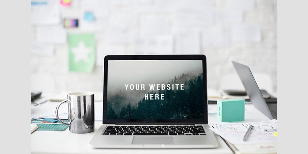 Free Workspace Mockup Design Templates 282 MacBook Mockup PSD