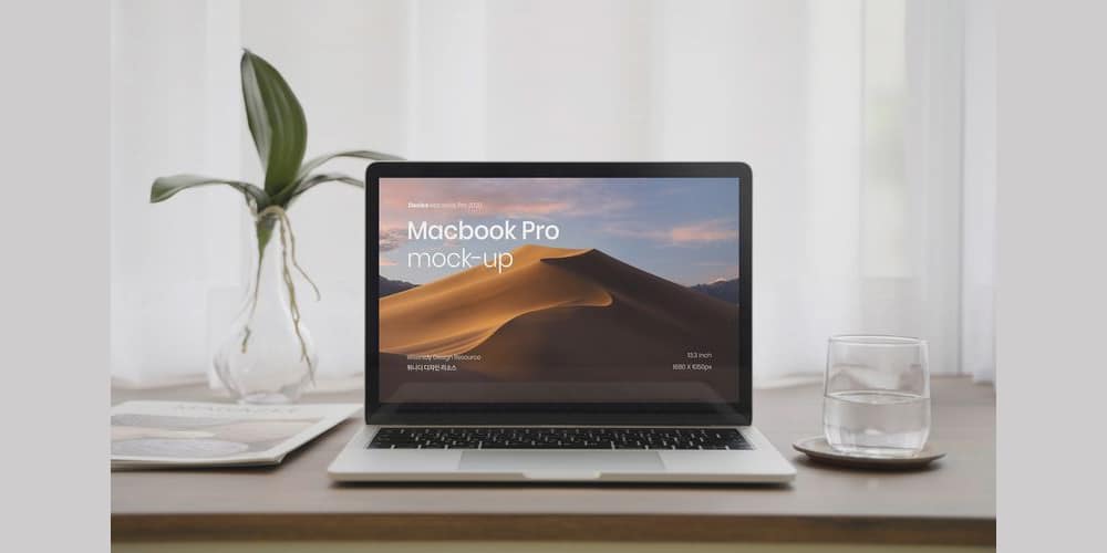 Free Workspace Mockup Design Templates 232 MacBook Pro Mockup