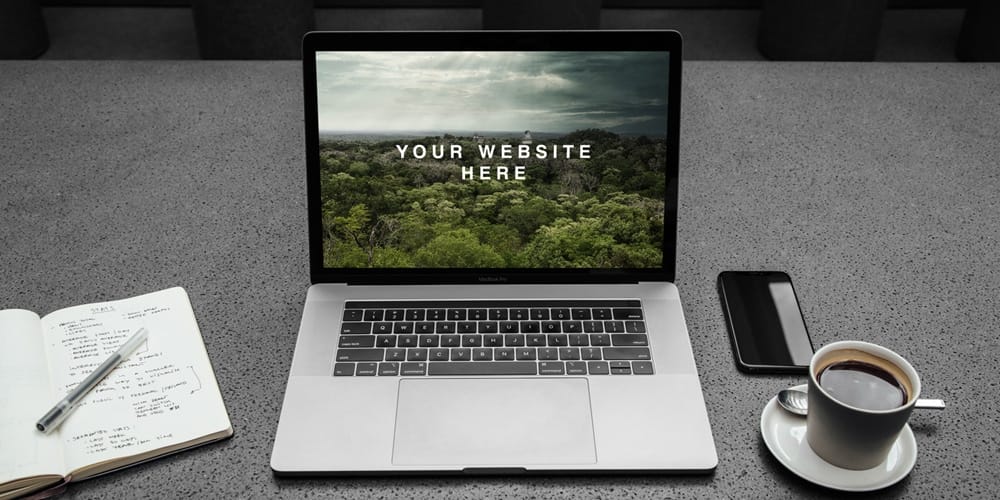 MacBook Pro Workspace Mockup