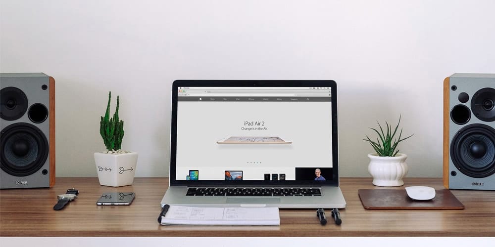 Macbook Workspace Mockup