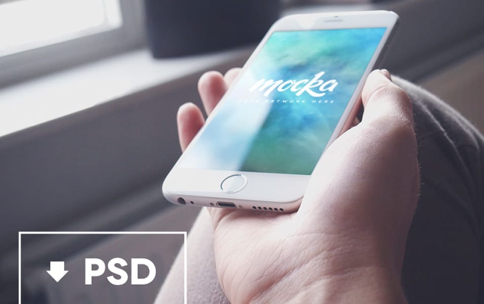 250+ iPhone 6 Mockup Design Templates (PSD, Ai, Sketch) 74 Mocka iPhone 6 Freebie