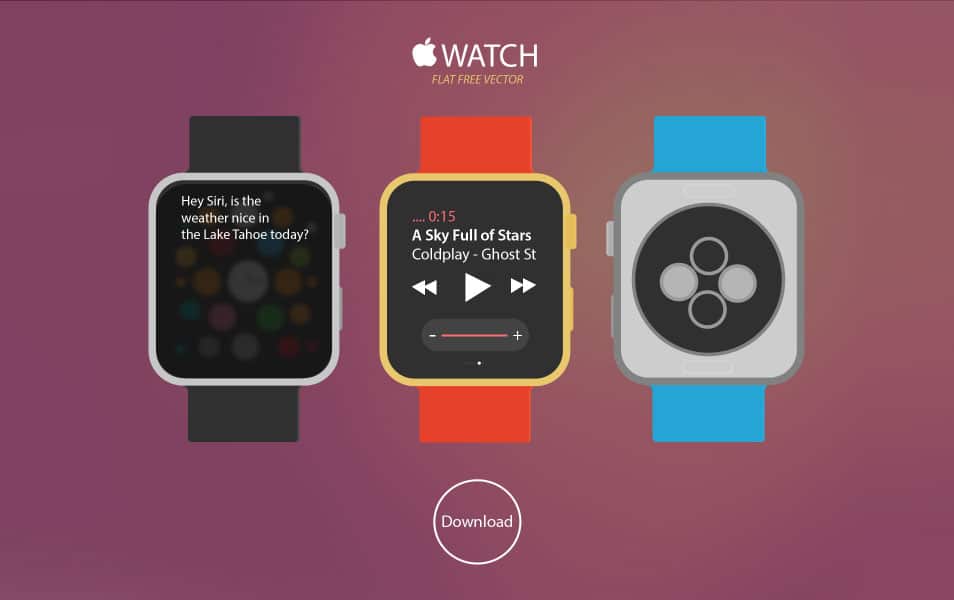 New Apple WATCH Free Vector Download