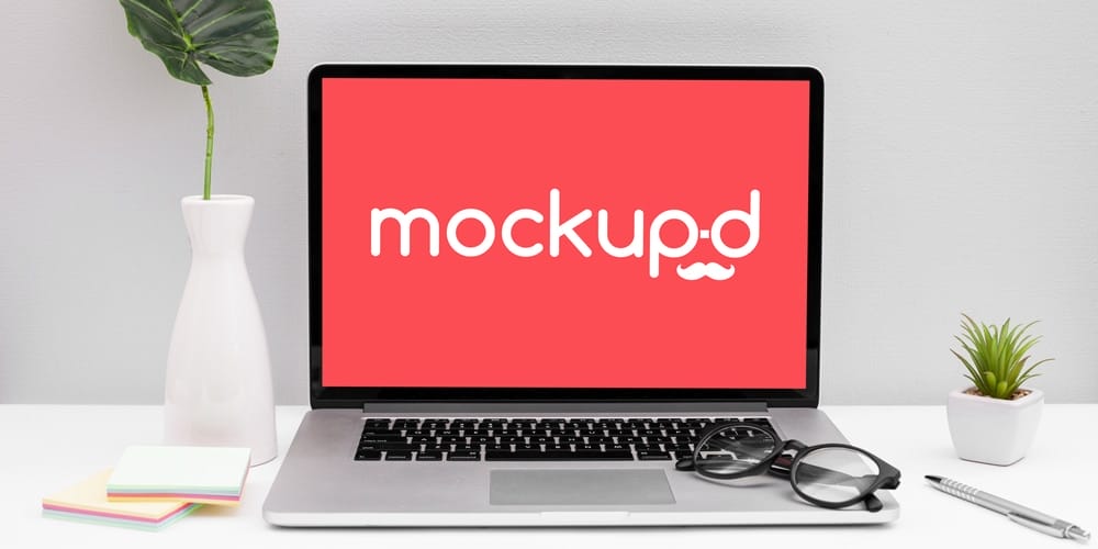 Free Workspace Mockup Design Templates 139 Office Desk Laptop Mockup