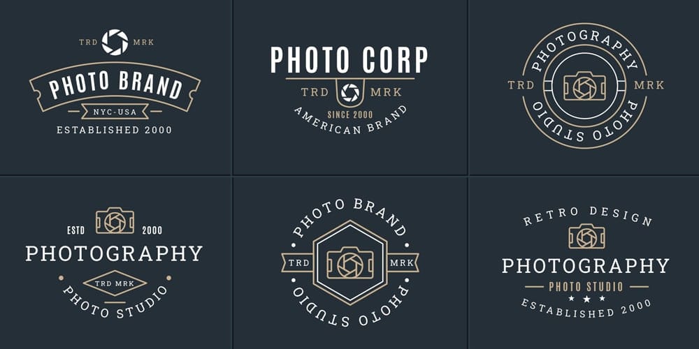 Free Vector Decorative Web Elements 29 Photography Vector Badges