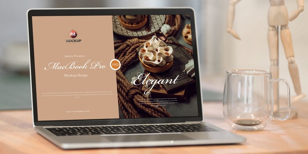Free Workspace Mockup Design Templates 212 Realistic Workplace MacBook Pro Mockup