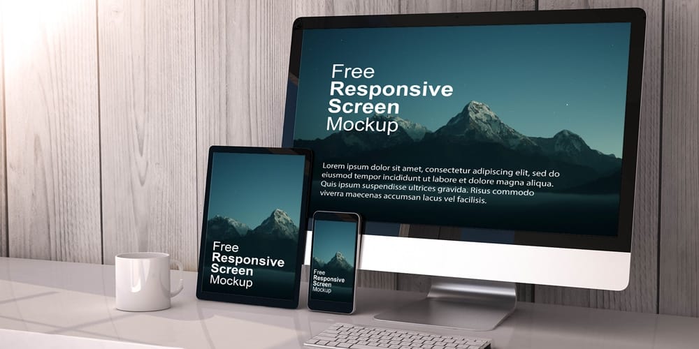 Responsive Screen Mockup Template