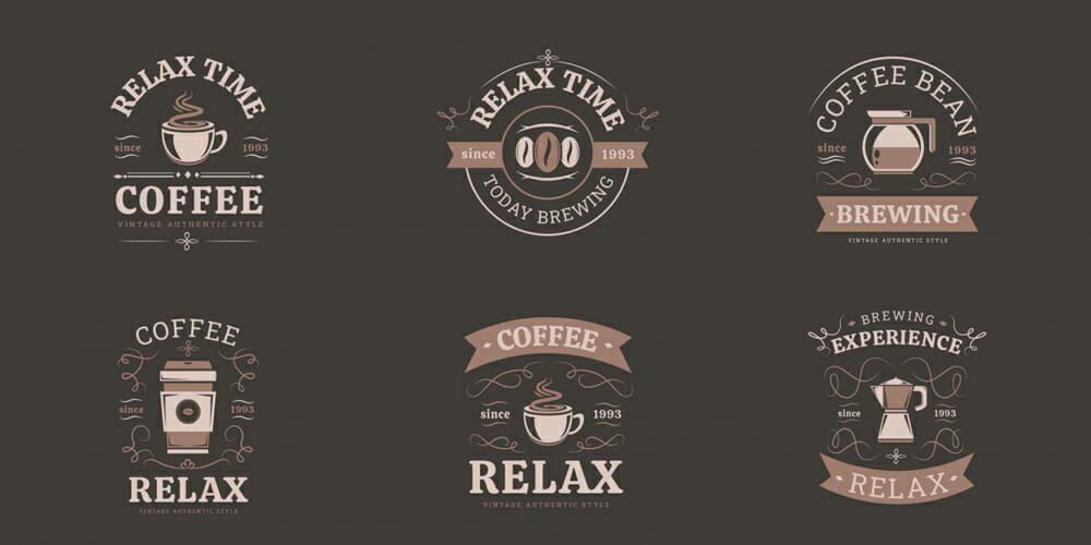 Retro Coffee Badges