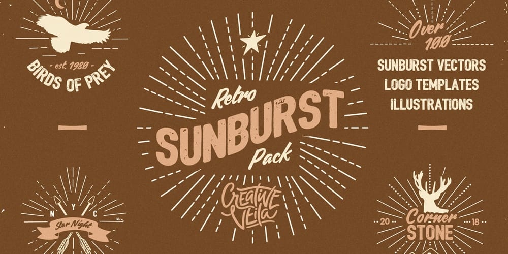 Sunburst Vector Set