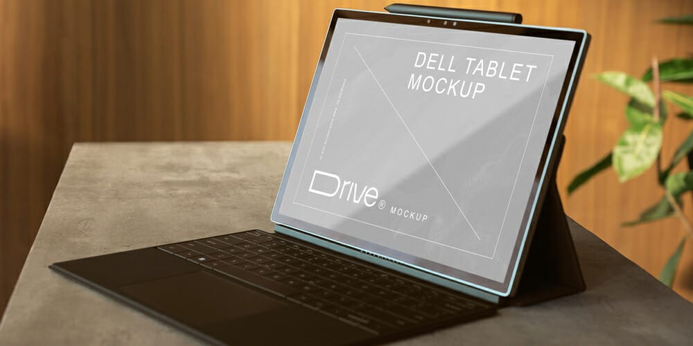 Free Workspace Mockup Design Templates 200 Tablet Dell Mockup