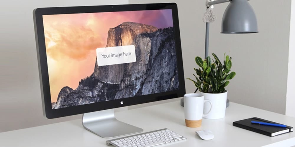 Thunderbolt Display Presentation Mockup