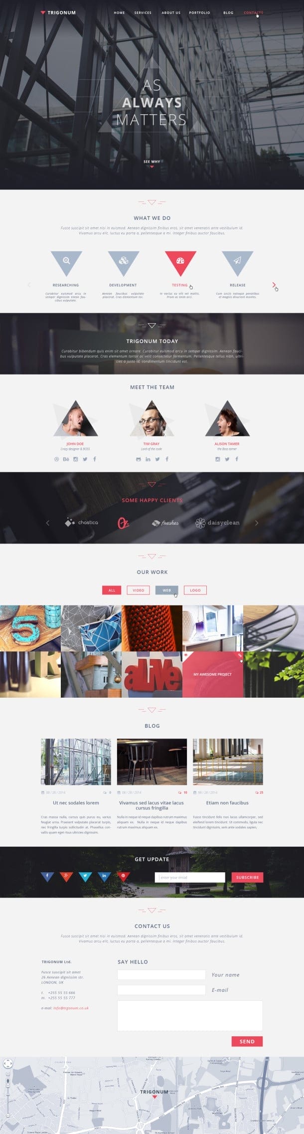 Trigonum – Free One Page Template