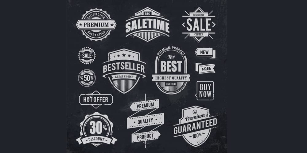 Free Vector Decorative Web Elements 32 Vintage badge