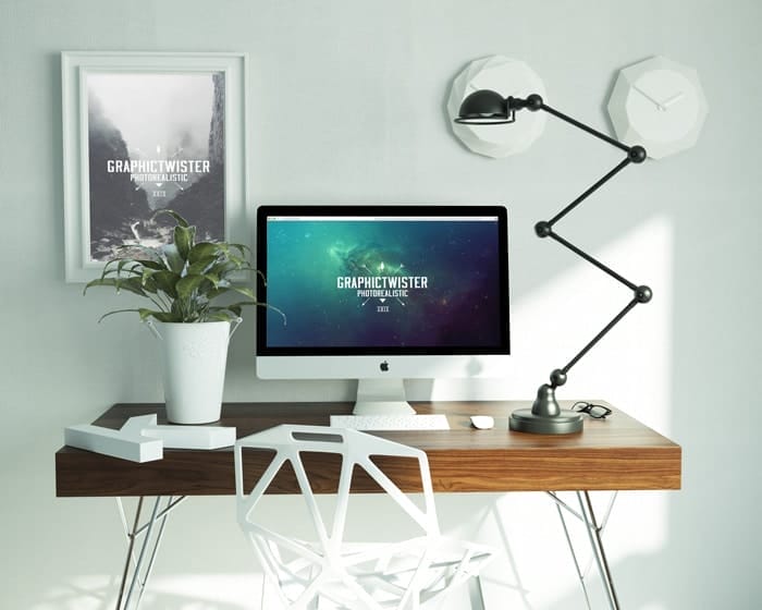 Free Workspace Mockup Design Templates 217 Workspace Mockup PSD
