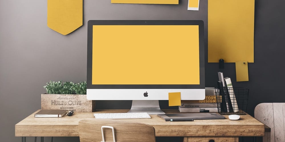 Free Workspace Mockup Design Templates 179 Workspace Mockup Set