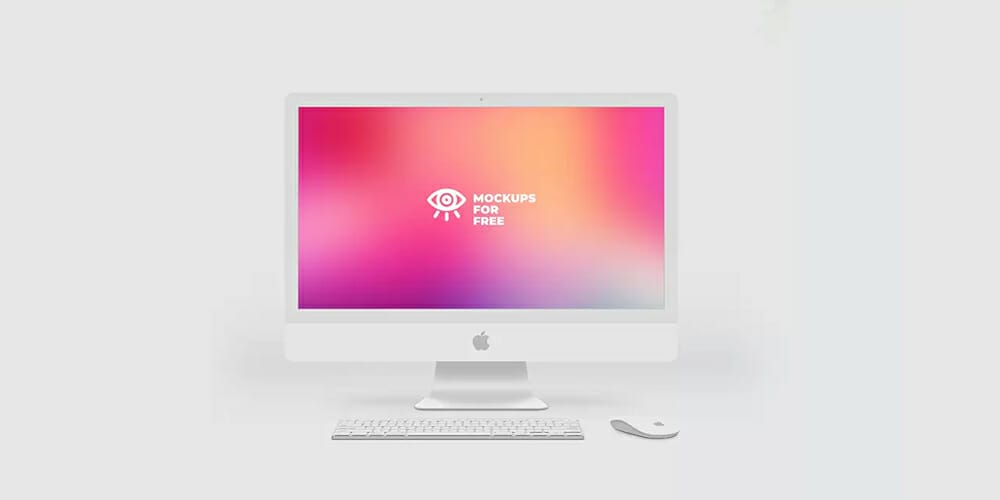 iMac In Light Creative Space Mockup