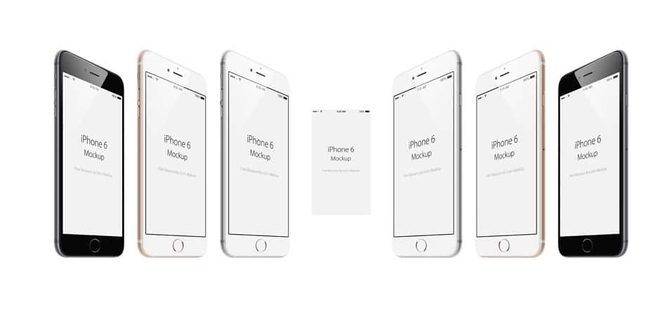 iPhone 6 Free angled PSD Mockup