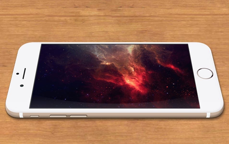 iPhone 6 Gold MockUp PSD