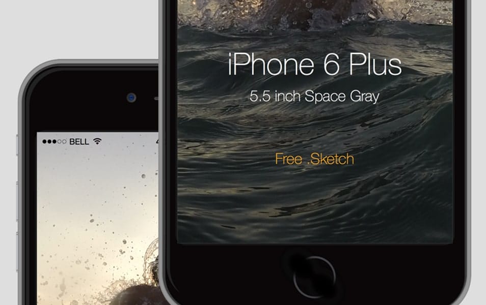 iPhone 6 Plus mock up free .sketch